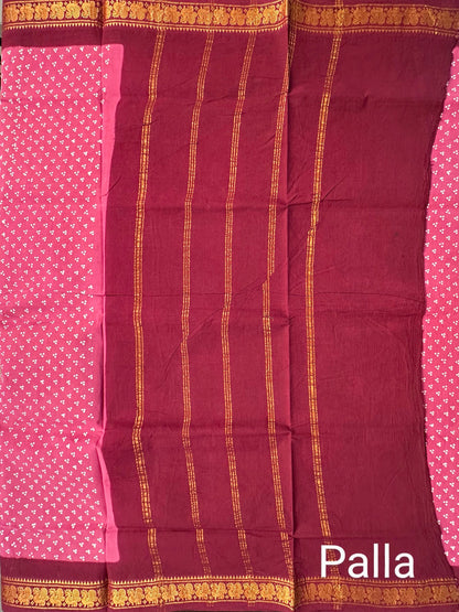 Dusky Pink Soongadi Cotton Saree