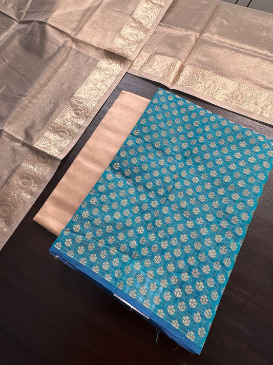 Rama Green Jacquard Handloom Suit
