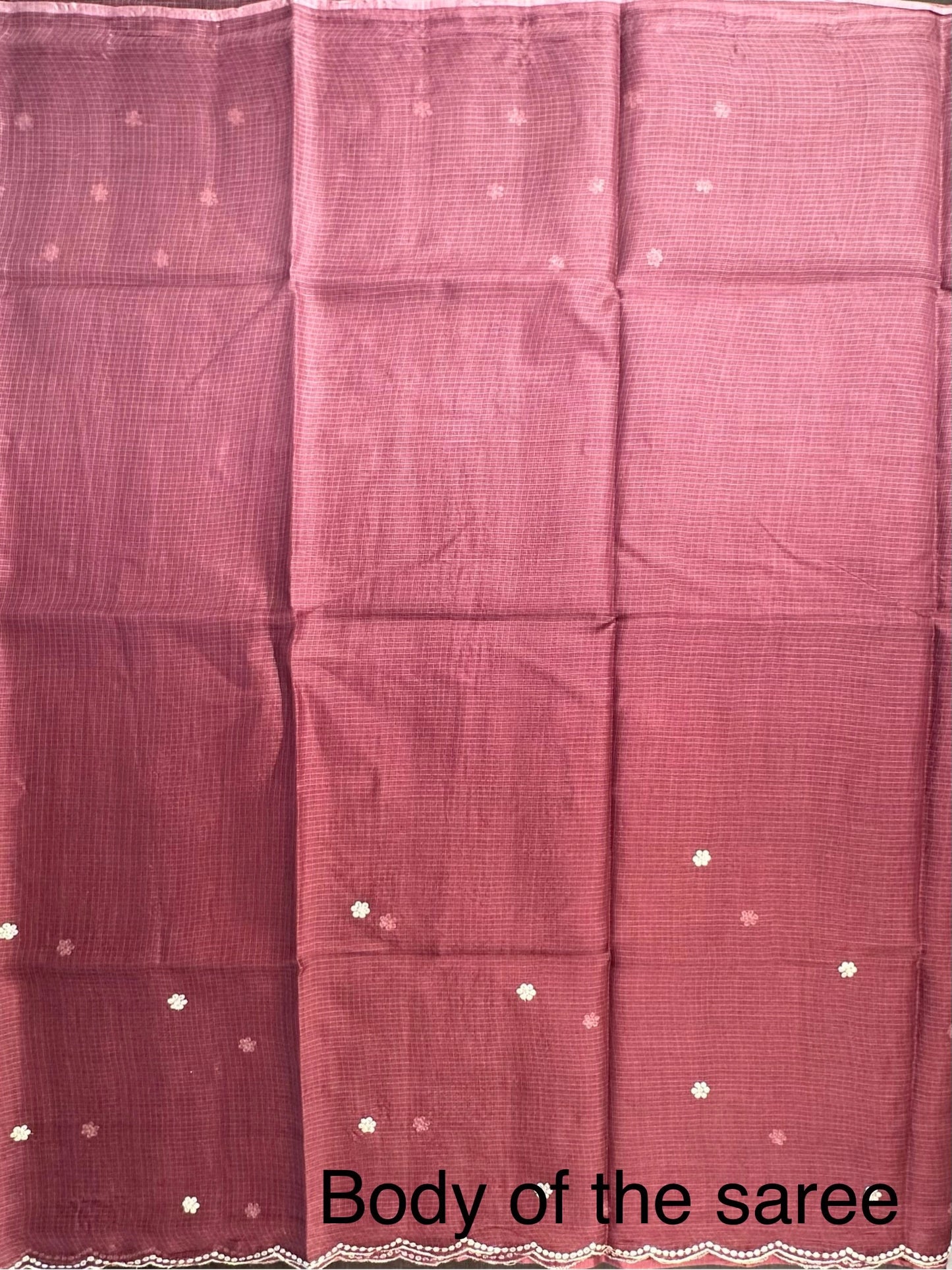 Dusky Mauve Gitika Kota Doria Pure Silk Saree