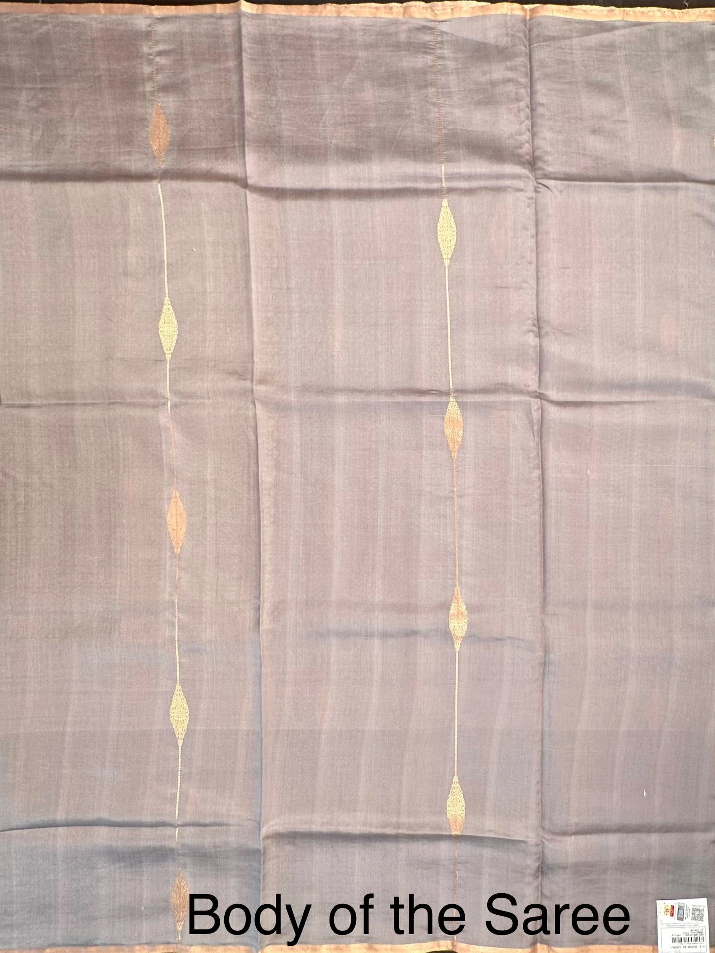 Pink-Baby Pink-Grey Vedika Banarasi Pure Silk Saree