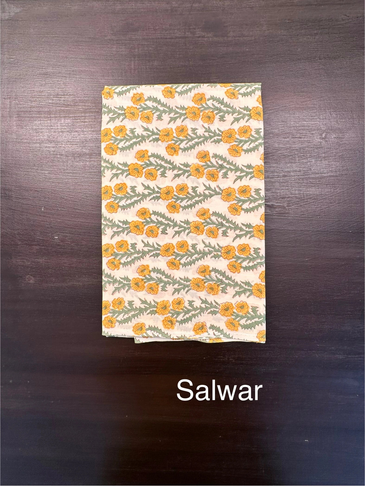 Yellow Chanderi Khadi Hand Block Printed 3-Piece Unstitched Suit