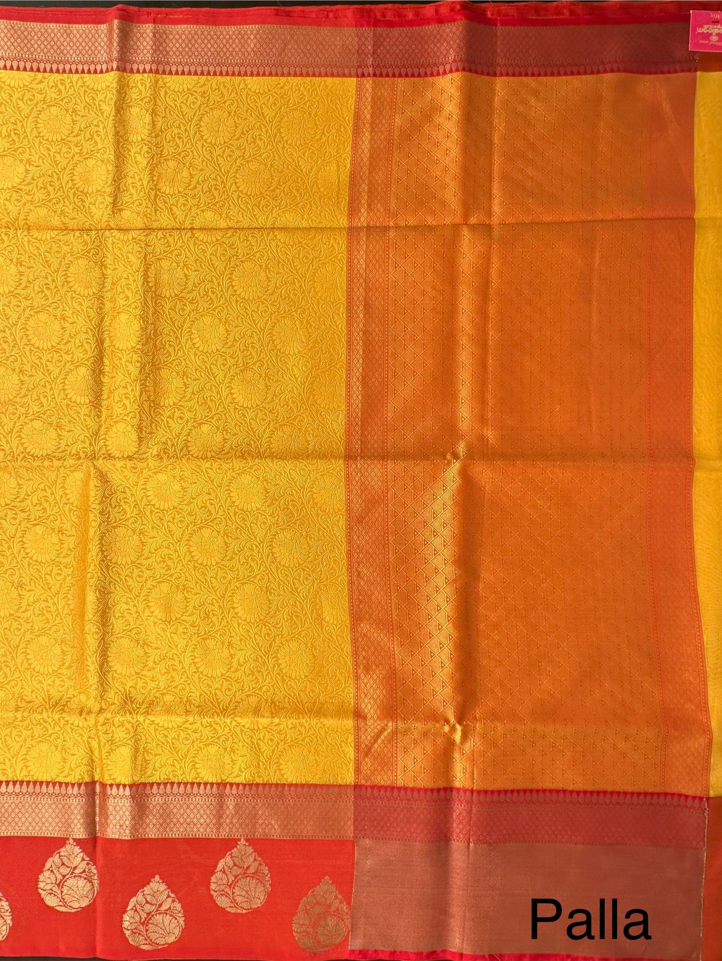 Yellow Fancy Tissue Saree