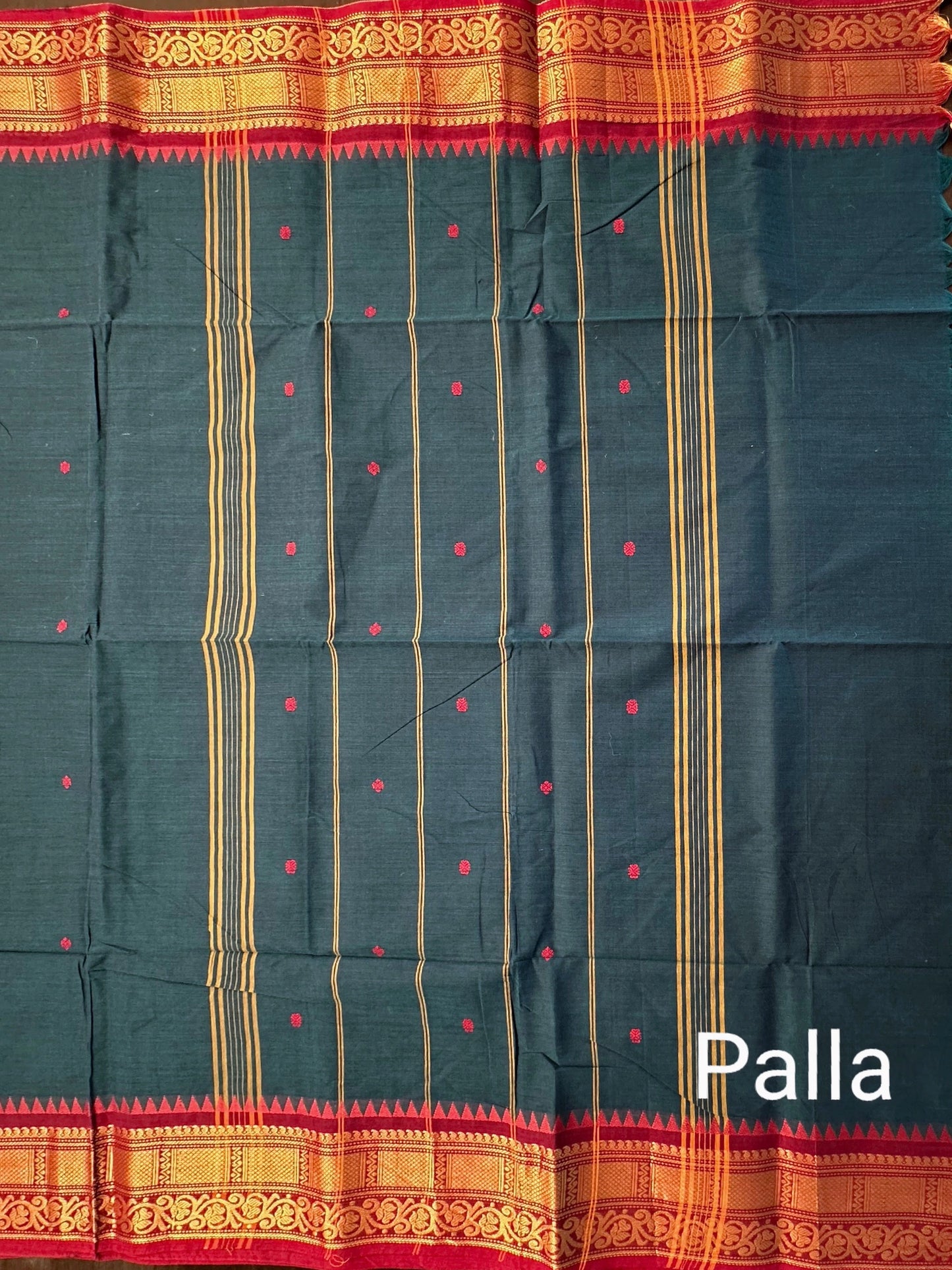 Peacock Blue Narayanpet Cotton Saree