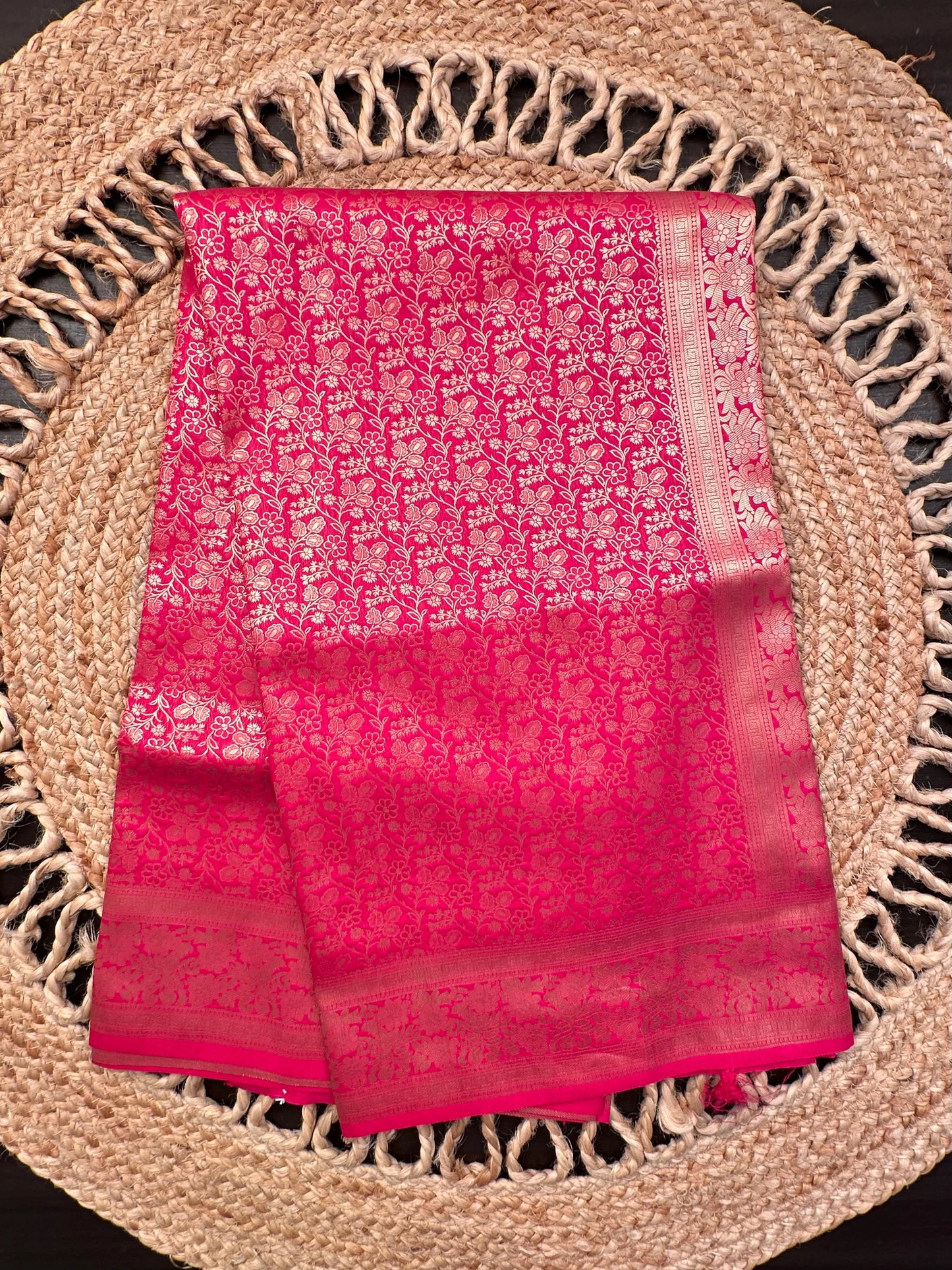 Rani Jamawar Artificial Silk Saree