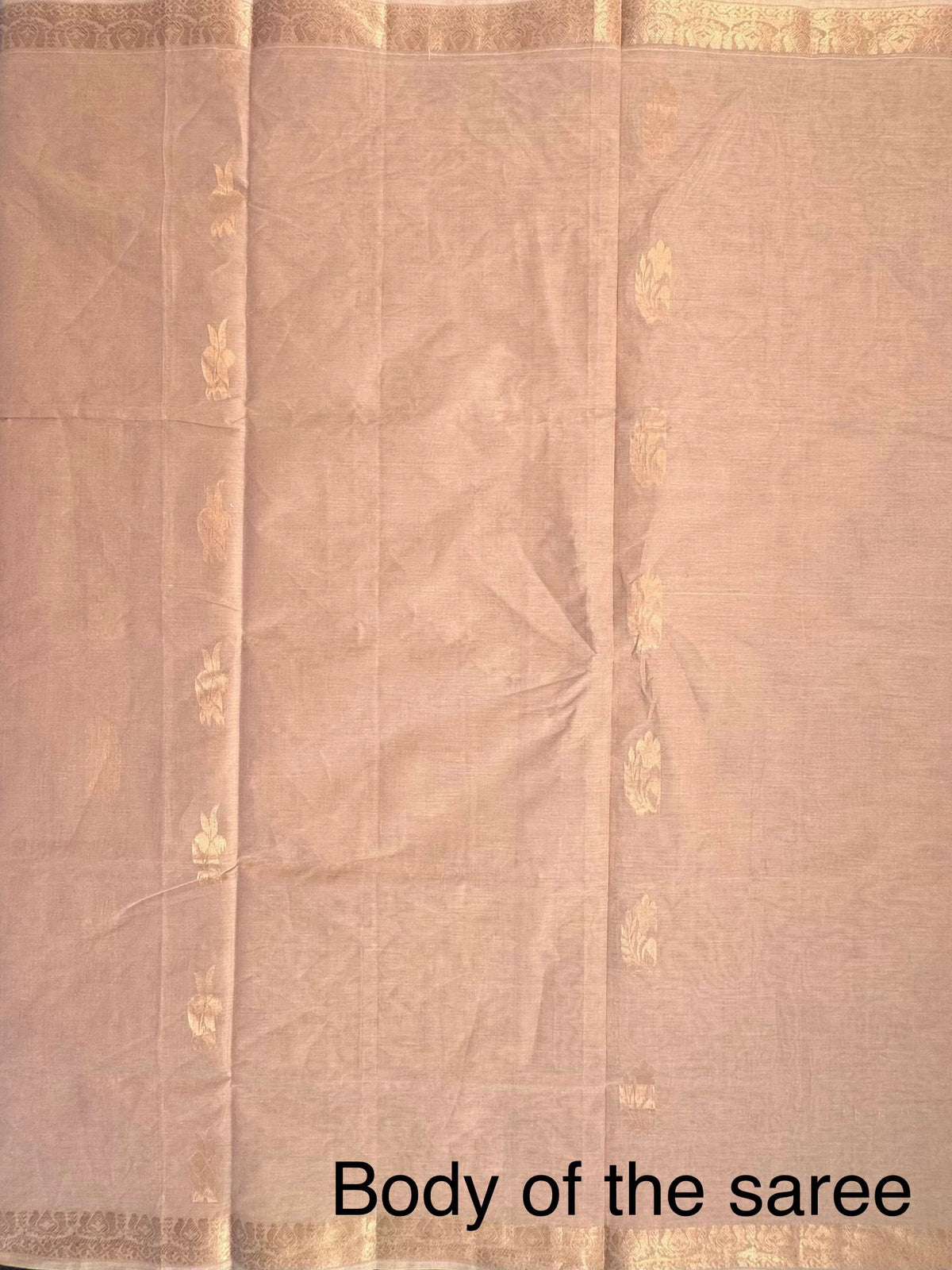 Beige Kovai Pure Cotton Saree