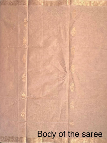 Beige Kovai Pure Cotton Saree