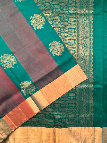 Rama Green Tiruchirapalli Pure Soft Silk Saree