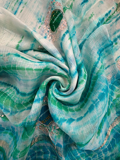 Shibori Bandhej Kota Silk Saree