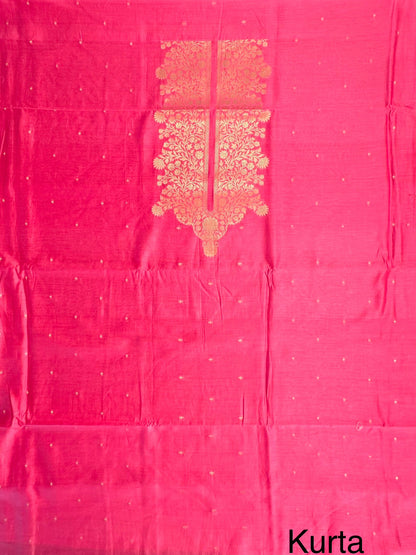 Pink Dhruvisha Handloom Chanderi Suit