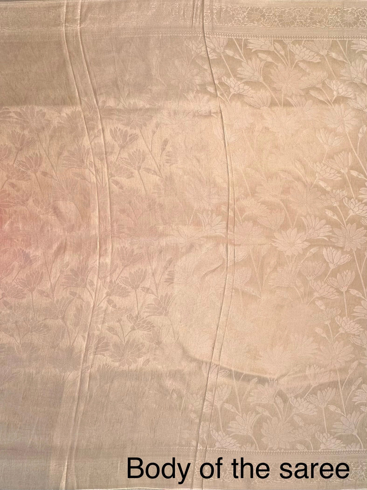 Cream Aditi Jamawar Artificial Silk Saree