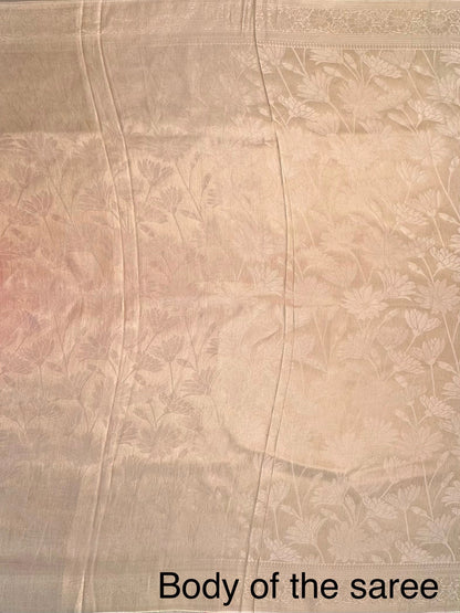 Cream Aditi Jamawar Artificial Silk Saree