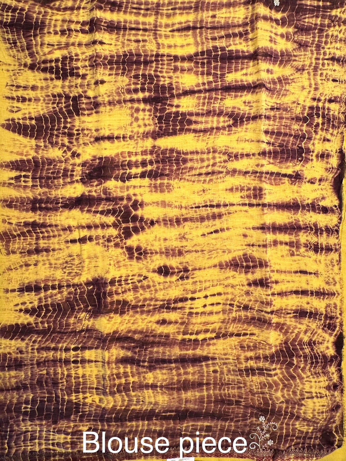 Yellow Chanderi Saree With Hand Work