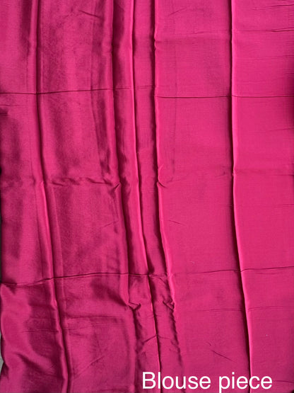 Wine Pure Chiffon Saree