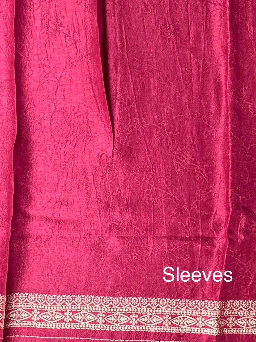 Magenta Artificial Crepe Unstitched 3-Piece Suit