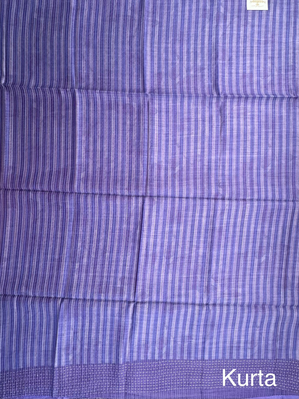 Blue Muga Silk 3-Piece Unstitched Suit