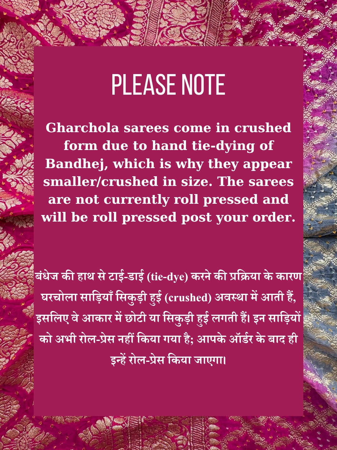 Red Pure Georgette Gharchola Bandhej With Hand Work Saree