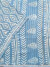 Blue Rajasthani Print Pure Cotton Chanderi Saree