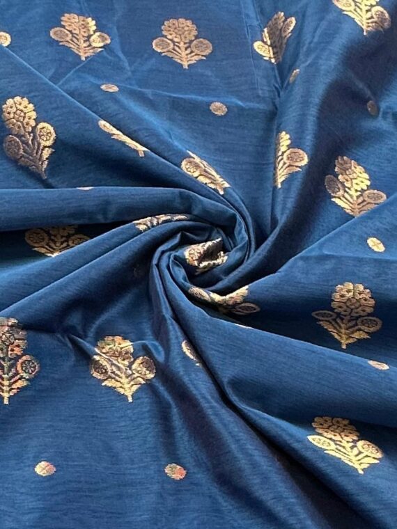 Royal Blue Pure Chanderi Saree