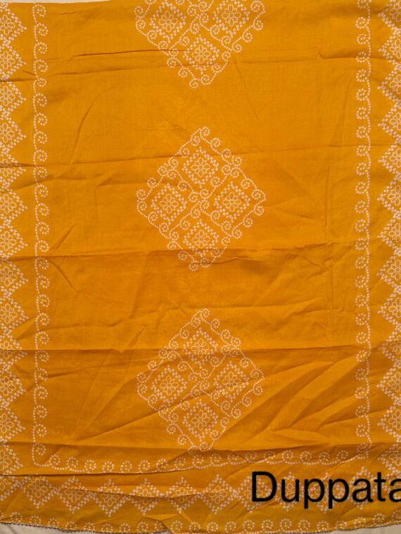 Yellow Angrakha Printed Jaipuri Cotton Suit