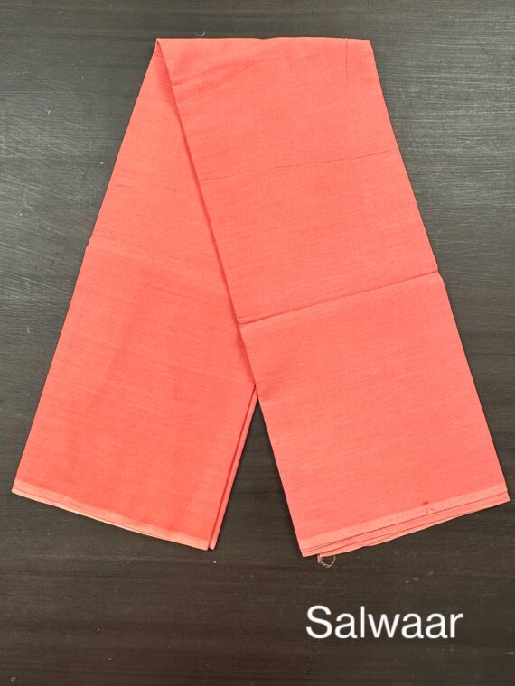 Beige and Dusky Pink Cotton 3-Piece Unstitched Suit