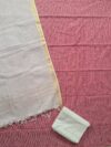 Dusky Pink and White pure cotton suit