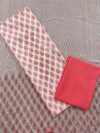 Pink Cotton 3-Piece Unstitched Suit