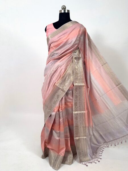 Pink Pure Munga Silk Saree