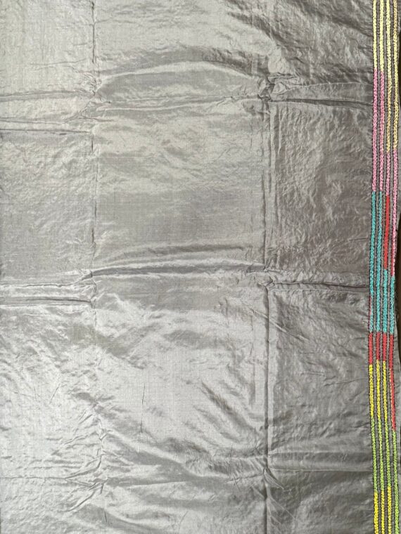 Gray Kaantha Embroidered Pure Silk Saree