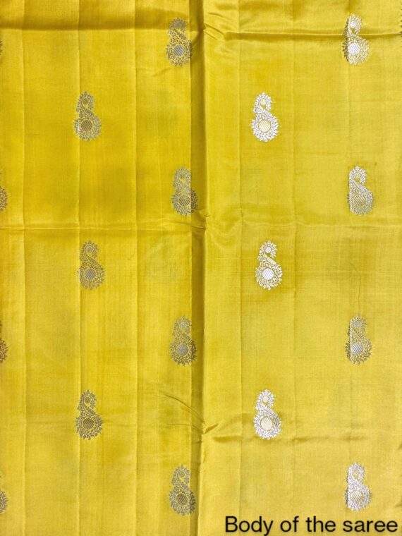 Yellow Rewa Pure Dupian Silk Saree