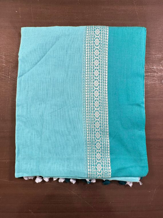 Blue Pure Tripura Cotton Saree