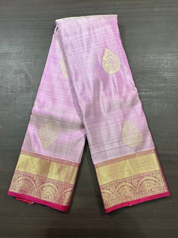Mauve Contemporary Kanjivaram Pure Silk Saree