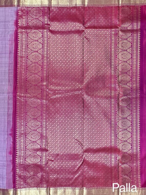 Mauve Contemporary Kanjivaram Pure Silk Saree