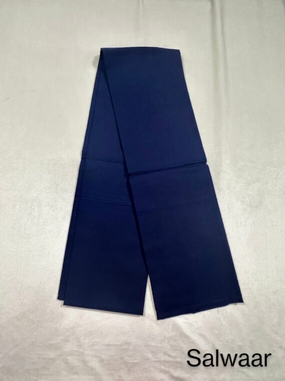 Mauve-Navy Blue Handloom Cotton 3-Piece Suit