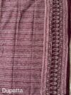 Purple Cotton 3 Piece Unstitched Suit with Cotton Dupatta