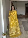 Yellow Rewa Pure Dupian Silk Saree
