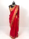 Red Kolam Soft Silk Saree