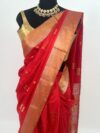 Red Kolam Soft Silk Saree