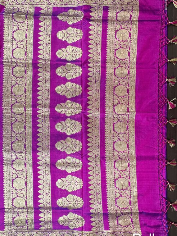 Purple Banarasi Pure Silk Saree