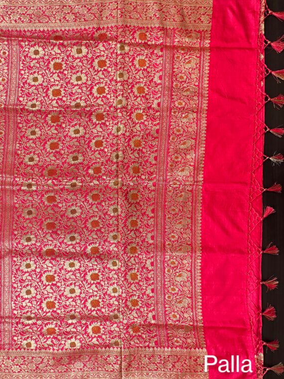 Pink Banarasi Pure Silk Saree
