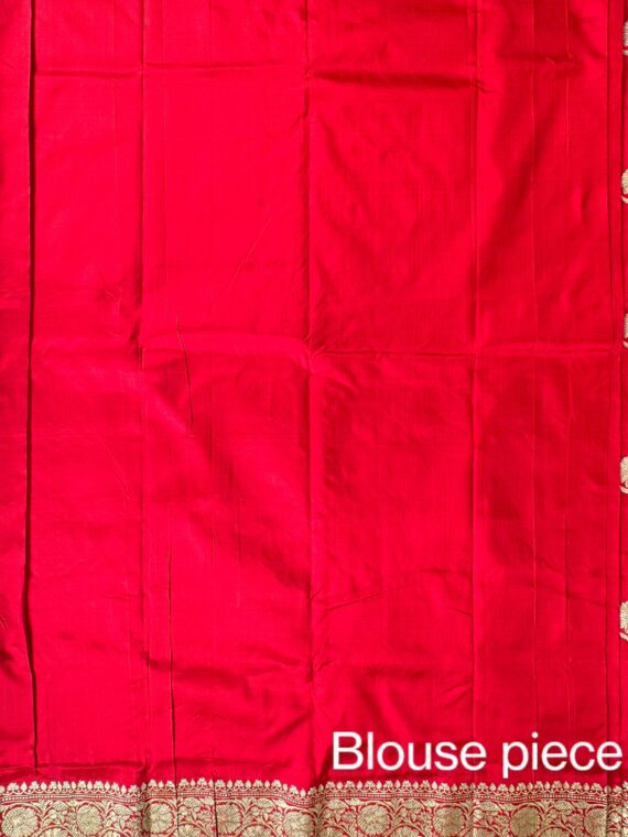 Red Pure Tripura Silk Saree