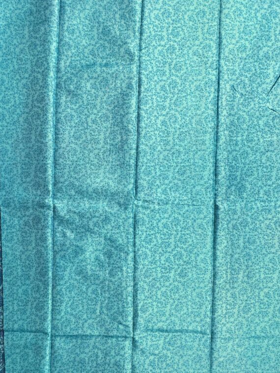 Blue Printed Pure Silk Saree