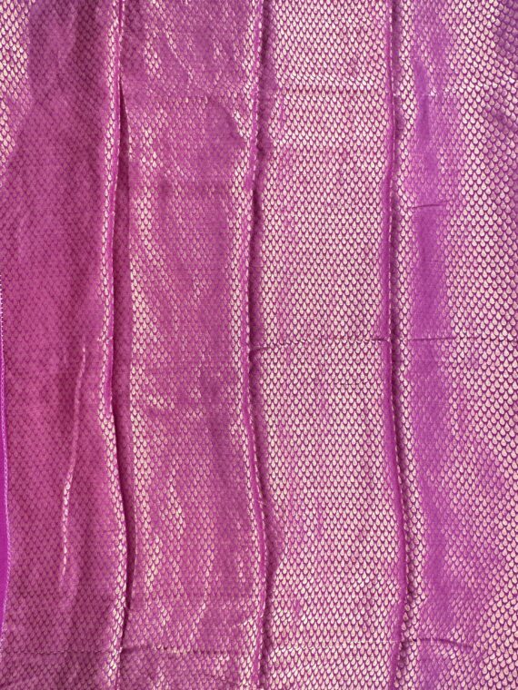 Grape Purple Pure Chiffon Saree with Zari Border