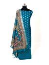 Rama Green Pure Chanderi Unstitched 3-Piece Suit