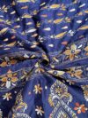 Navy Blue Kaantha Embroidered Pure Silk Saree