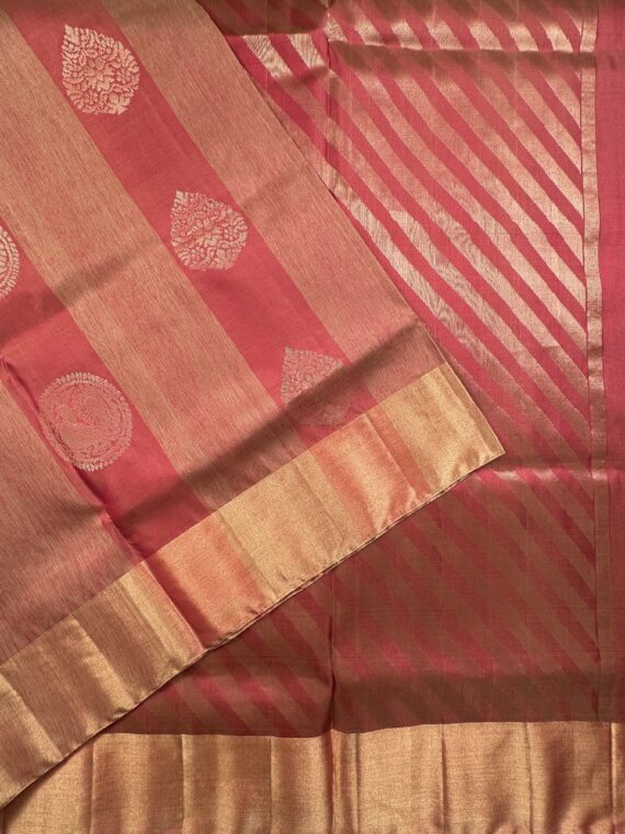 Beige-Pink Tiruchirapalli Soft Silk Saree