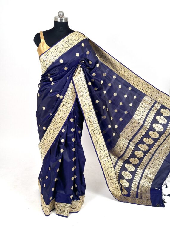 Royal Blue Banarasi Pure Silk Saree