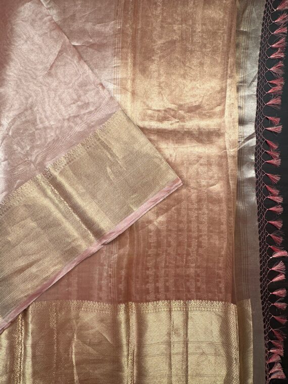 Rosé Banarasi Pure Tissue Silk Saree