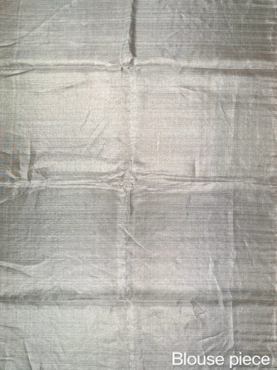 Mehendi Green-Silver Pure Tissue Silk Saree