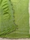 Green Chinon Bandhej Unstitched Suit