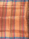 Copper Striped Tissue Silk Saree